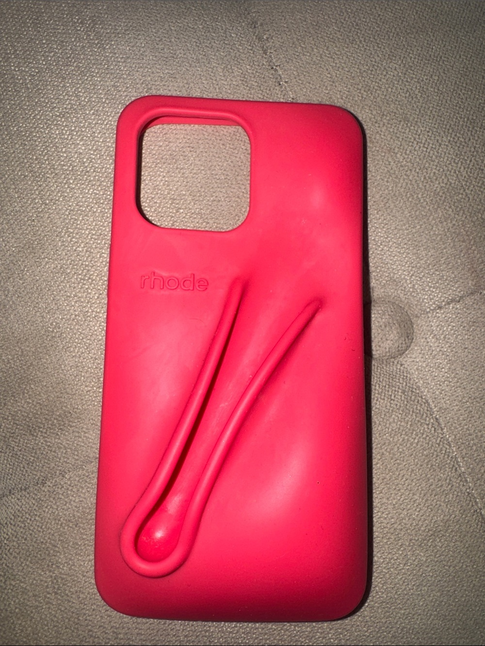 RHODE Bright Pink Silicone Phone Case with Built-In Grip